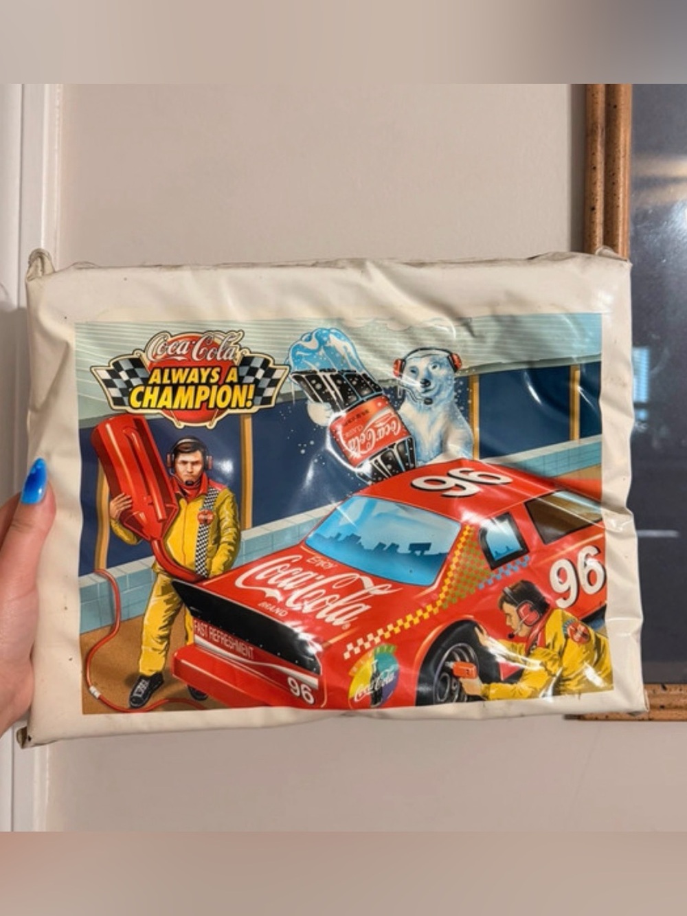 Coca Cola Red Racing Party Banner - Always a Champion Stadium Seat 1996